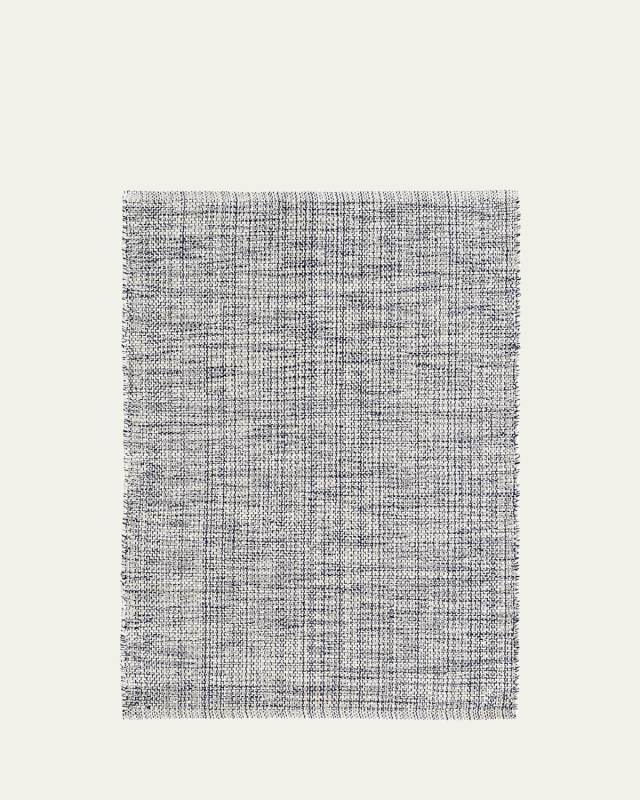 Marled Indigo Handwoven Cotton Rug, 10' x 14'